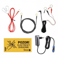 Expert sada solární ohradník - Kompletní přenosná schránka + 1J zdroj, panel 40 W, lanko 2,5 mm