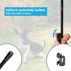 Univerzální zelená ohradníková síť, nevodivá FLEX, délka 25 m, výška 90 cm