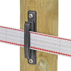 Plochý izolátor pro elektrický ohradník, pro pásku do 60 mm, na hřebík, vrut - 10 ks