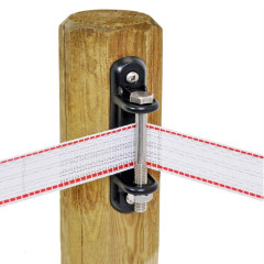 Rohový izolátor na vrut, pro pásku do 60 mm, s železným šroubem – 10 ks