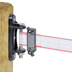 Rohový izolátor na vrut, pro pásku do 60 mm, s železným šroubem – 10 ks