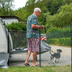 Vstupní branka k univerzálním ohradním sítím, výška 90 cm, šířka 81 cm, 2 hroty, nevodivá