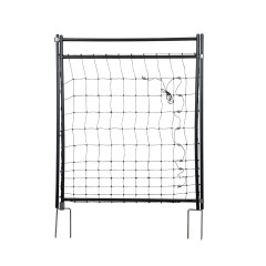Vchodová branka k síti pro elektrický ohradník, výška 110 cm, šířka 86 cm, dvojitý hrot