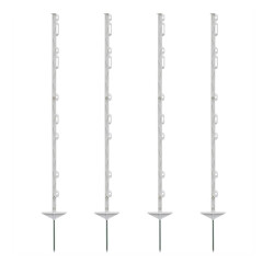 Plastový sloupek pro elektrický ohradník, délka 125 cm, 9 oček, bílá