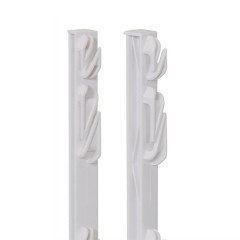 Plastový sloupek pro elektrický ohradník, délka 125 cm, 9 oček, bílá