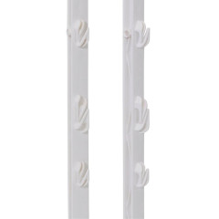 Plastový sloupek pro elektrický ohradník, délka 125 cm, 9 oček, bílá