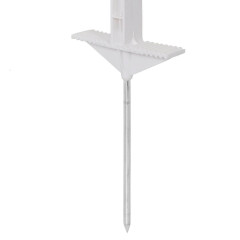Plastový sloupek pro elektrický ohradník, délka 125 cm, 9 oček, bílá