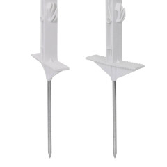 Plastový sloupek pro elektrický ohradník, délka 125 cm, 9 oček, bílá