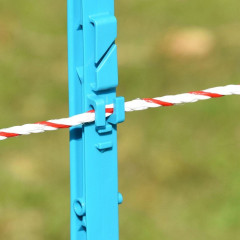 Plastový sloupek pro elektrický ohradník, délka 156 cm, 11 oček, modrá