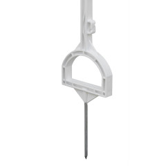 Plastový sloupek pro elektrický ohradník, délka 157 cm, 12 oček, bílá