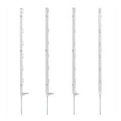 Plastový sloupek pro elektrický ohradník, délka 86 cm, 6 oček, bílá