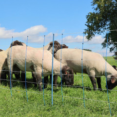 Modrá síť pro elektrický ohradník pro ovce, výška 108 cm, délka 50 m, dvojitý hrot