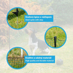 Sada dvou nevodivých ohradníkových sítí 90 cm s brankou pro psy, kočky, králíky a drůbež