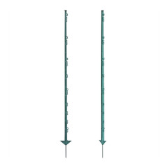 Plastový sloupek pro elektrický ohradník, délka 150 cm, 14 oček, zelený