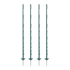 Plastový sloupek pro elektrický ohradník, délka 150 cm, 14 oček, zelený