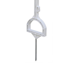 Plastový sloupek pro elektrický ohradník, délka 115 cm, 10 oček, bílá