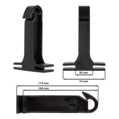 Předsazený ohradníkový izolátor na plot pro 3 - 7 cm rozteč, délka 11,3 cm