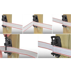 Napínací izolátor na vrut pro ohradníkovou pásku do 40 mm – 4 ks