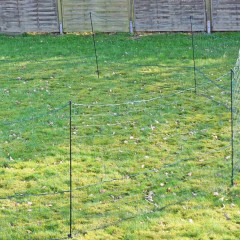 Nevodivá zelená ohradníková síť s brankou pro drůbež, délka 24 m, výška 112 cm