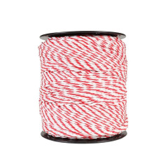 Lano pro elektrický ohradník, průměr 4 mm, bílo-červené, délka 400 m