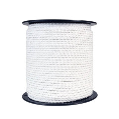 Lano pro elektrický ohradník, průměr 5 mm, bílé, délka 200 m