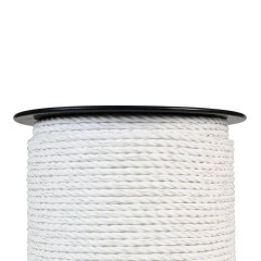 Lano pro elektrický ohradník, průměr 5 mm, bílé, délka 200 m