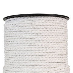 Lano pro elektrický ohradník, průměr 6 mm, bílé, délka 200 m