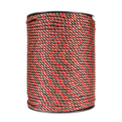 Lano pro elektrický ohradník, průměr 6,5 mm, hnědo-oranžové, 200 m