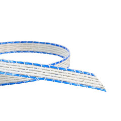 Páska PVC pro elektrický ohradník, šířka 12 mm, bílo-modrá, 200 m, 0,017 Ω/m