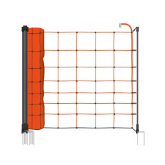 Oranžová vodivá síť STANDARD pro elektrický ohradník pro ovce, kozy, výška 90 cm, 50 m, dvojitý hrot