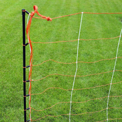 Vyztužená oranžová síť STANDARD pro elektrický ohradník pro ovce, kozy, výška 90 cm, 50 m, 1 hrot
