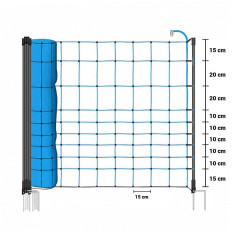 Sada pro elektrický ohradník s modrou sítí 120 cm proti vlkům + DUO RF zdroj s ovladačem 5 J