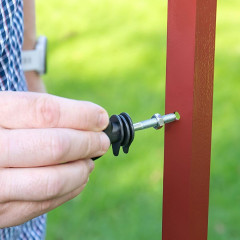 Sada pro elektrický ohradník kruhové izolátory M6 s objímkou - 25 ks